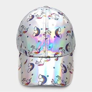 Holographic Unicorn and Rainbow Cap